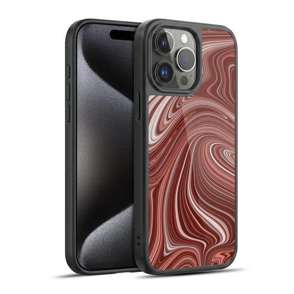 Suzan Lind Marble Swirls Red Gel Armour Case For Apple iPhone 15 Pro Max