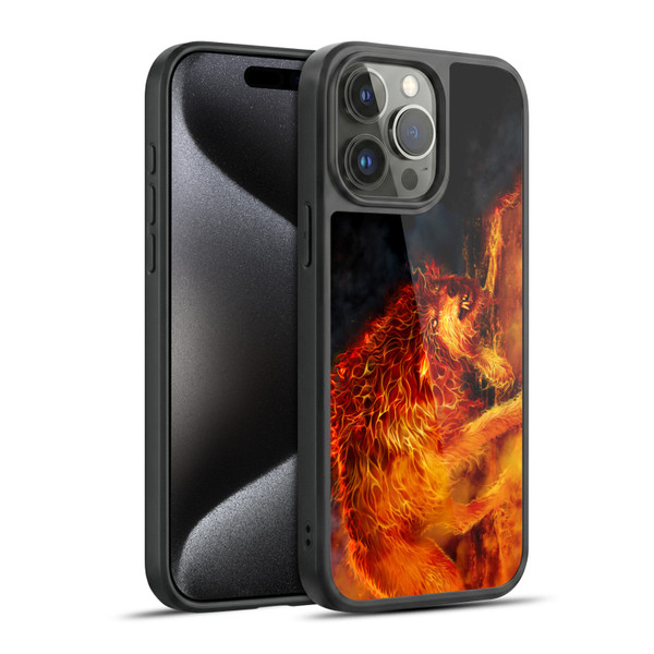 Tom Wood Fire Creatures Wolf Stalker Gel Armour Case For Apple iPhone 15 Pro Max