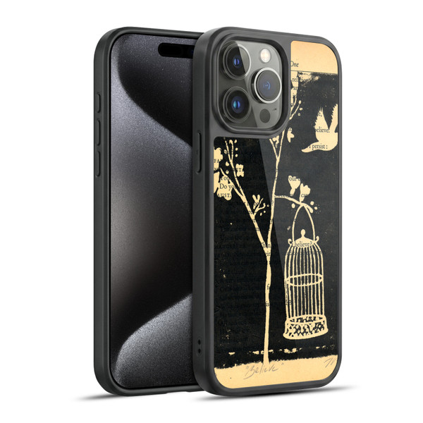 Wyanne Birds Believe Gocco Print Gel Armour Case For Apple iPhone 15 Pro Max