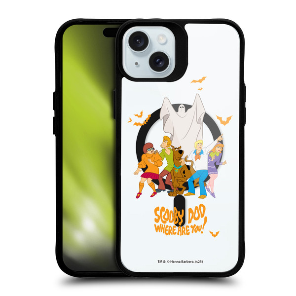 Scooby-Doo Character Art Group Halloween BLACK SHOCKPROOF BUMPER CASE COMPATIBLE WITH Apple iPhone 15 Plus & MAGSAFE