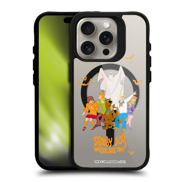 Scooby-Doo Character Art Group Halloween BLACK SHOCKPROOF BUMPER CASE COMPATIBLE WITH Apple iPhone 15 Pro & MAGSAFE