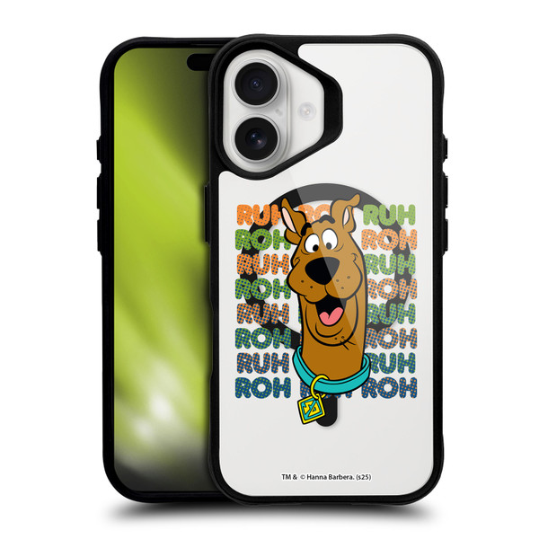 Scooby-Doo Character Art Silly BLACK SHOCKPROOF BUMPER CASE COMPATIBLE WITH Apple iPhone 16 & MAGSAFE