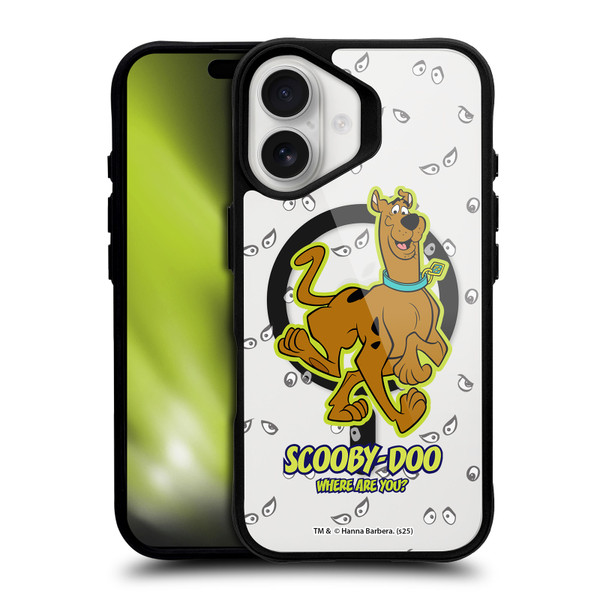 Scooby-Doo Character Art Where Are You BLACK SHOCKPROOF BUMPER CASE COMPATIBLE WITH Apple iPhone 16 & MAGSAFE