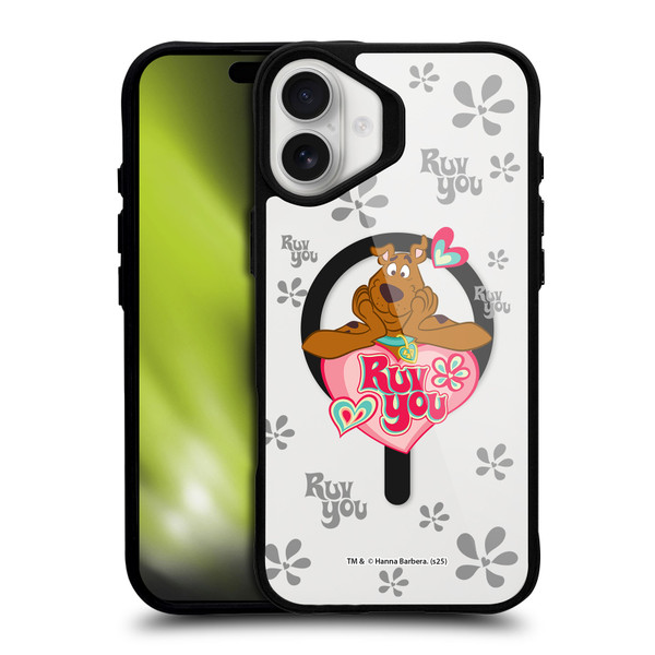 Scooby-Doo Character Art Ruv You BLACK SHOCKPROOF BUMPER CASE COMPATIBLE WITH Apple iPhone 16 Plus & MAGSAFE