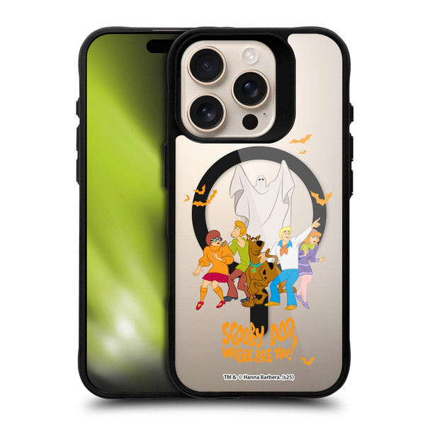 Scooby-Doo Character Art Group Halloween BLACK SHOCKPROOF BUMPER CASE COMPATIBLE WITH Apple iPhone 16 Pro & MAGSAFE