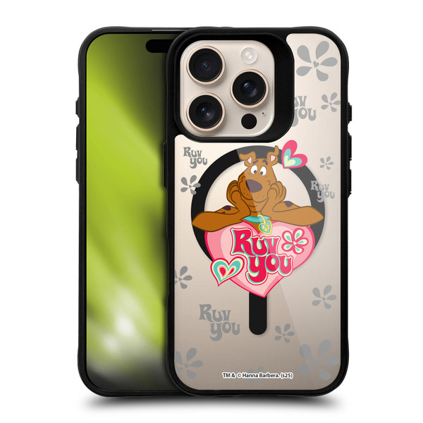 Scooby-Doo Character Art Ruv You BLACK SHOCKPROOF BUMPER CASE COMPATIBLE WITH Apple iPhone 16 Pro & MAGSAFE
