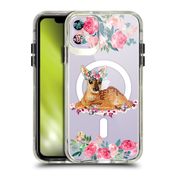 Monika Strigel Flower Collection Fawn SHOCKPROOF BUMPER CASE COMPATIBLE WITH Apple iPhone 11 & MAGSAFE