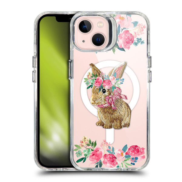 Monika Strigel Flower Collection Bunny SHOCKPROOF BUMPER CASE COMPATIBLE WITH Apple iPhone 13 & MAGSAFE