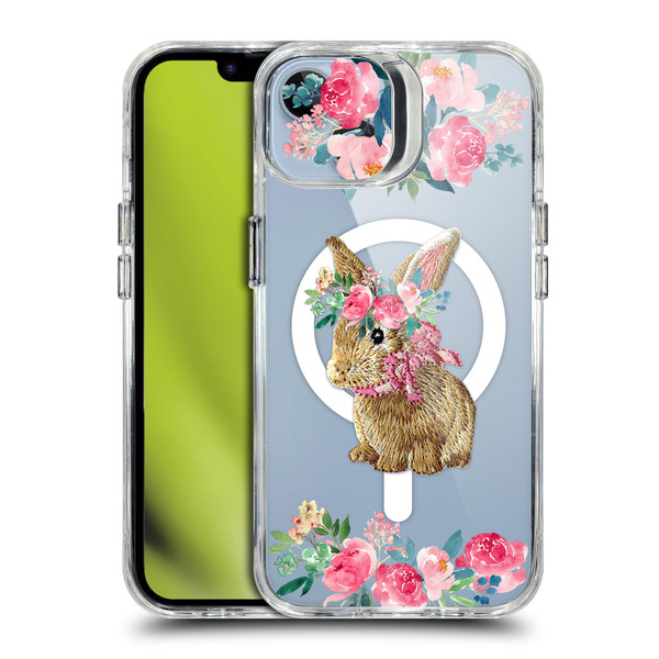 Monika Strigel Flower Collection Bunny SHOCKPROOF BUMPER CASE COMPATIBLE WITH Apple iPhone 14 & MAGSAFE