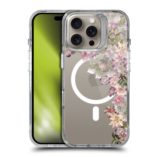 Monika Strigel Flower Collection Succulent Garden Rose SHOCKPROOF BUMPER CASE COMPATIBLE WITH Apple iPhone 16 Pro & MAGSAFE