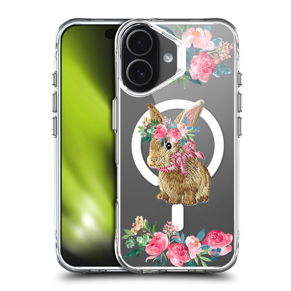 Monika Strigel Flower Collection Bunny SHOCKPROOF BUMPER CASE COMPATIBLE WITH Apple iPhone 17 & MAGSAFE