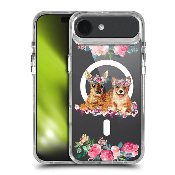 Monika Strigel Flower Collection Fawn & Corgi SHOCKPROOF BUMPER CASE COMPATIBLE WITH Apple iPhone 17 Air & MAGSAFE
