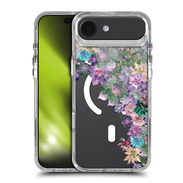 Monika Strigel Flower Collection Succulent Garden Purple SHOCKPROOF BUMPER CASE COMPATIBLE WITH Apple iPhone 17 Air & MAGSAFE