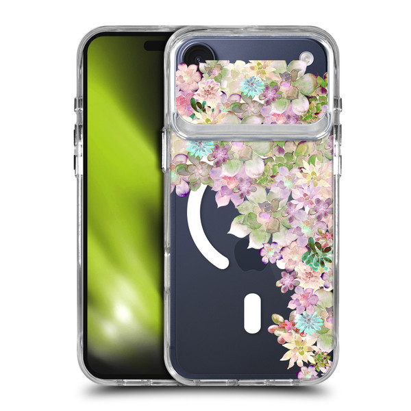 Monika Strigel Flower Collection Succulent Garden Peach SHOCKPROOF BUMPER CASE COMPATIBLE WITH Apple iPhone 17 Pro Max & MAGSAFE