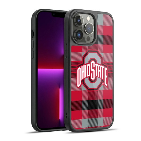Ohio State University Logo Plaid Gel Armour Case For Apple iPhone 13 Pro Max