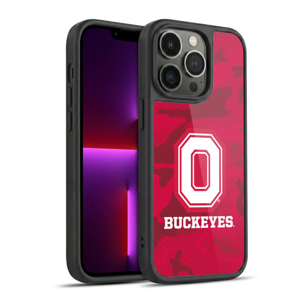 Ohio State University Logo Red Camou Gel Armour Case For Apple iPhone 13 Pro