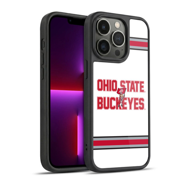 Ohio State University Logo White Stripes Gel Armour Case For Apple iPhone 13 Pro