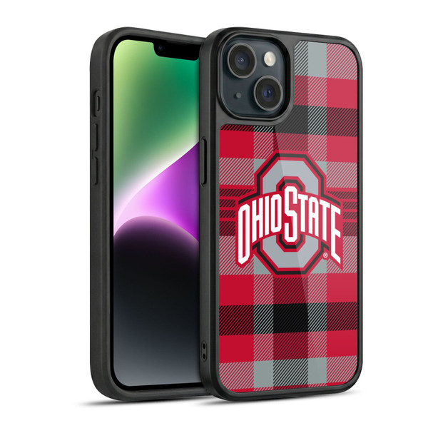 Ohio State University Logo Plaid Gel Armour Case For Apple iPhone 14