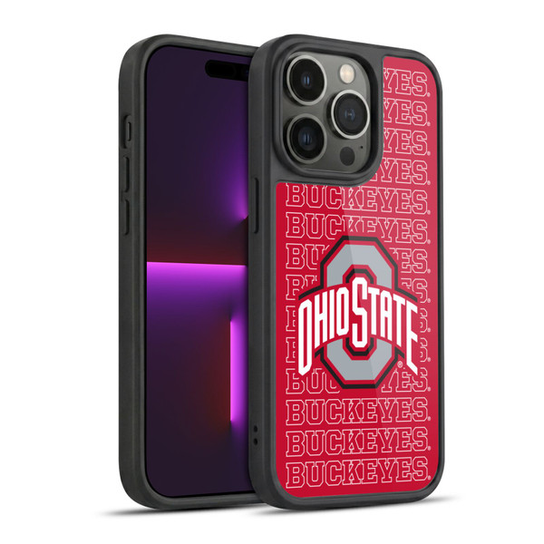 Ohio State University Logo Outline Buckeyes Gel Armour Case For Apple iPhone 14 Pro