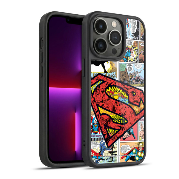 Superman DC Comics Comicbook Art Oversized Logo Gel Armour Case For Apple iPhone 13 Pro