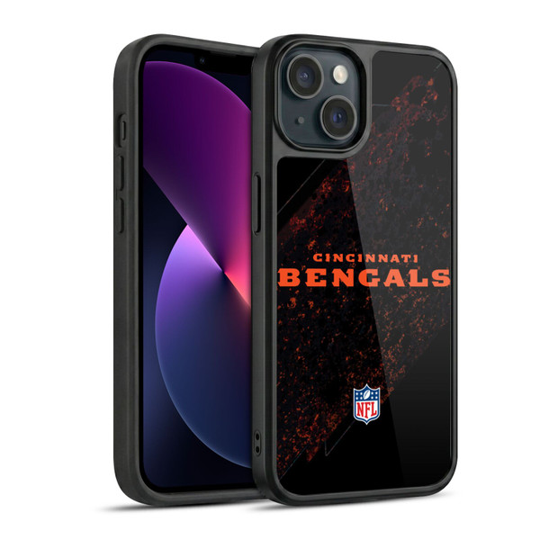 NFL Cincinnati Bengals Logo Blur Gel Armour Case For Apple iPhone 13