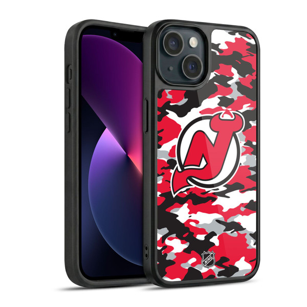 NHL New Jersey Devils Camouflage Gel Armour Case For Apple iPhone 13
