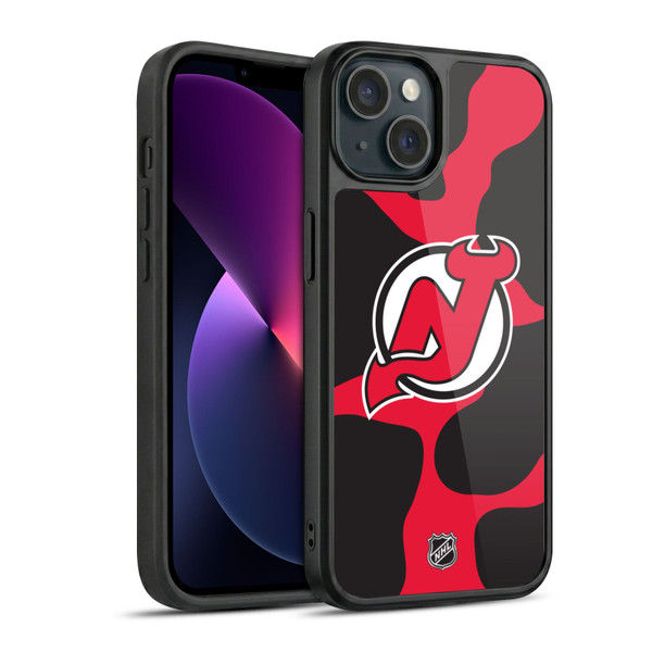 NHL New Jersey Devils Cow Pattern Gel Armour Case For Apple iPhone 13