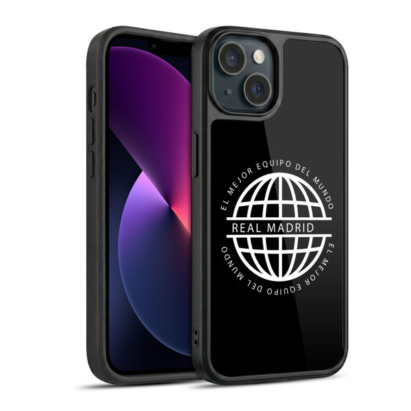 Real Madrid CF Legend White Logo Gel Armour Case For Apple iPhone 13