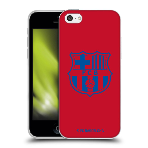 FC Barcelona Crest Patterns Red Soft Gel Case for Apple iPhone 5c