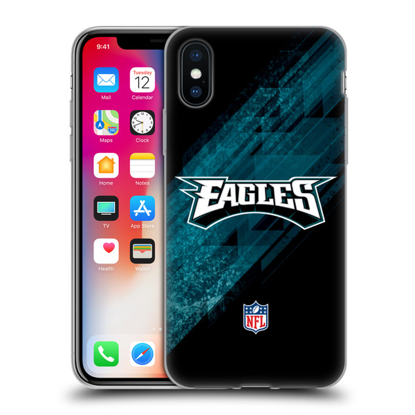 NFL Philadelphia Eagles Logo Blur Soft Gel Case for Apple iPhone X / iPhone XS & MagSafe