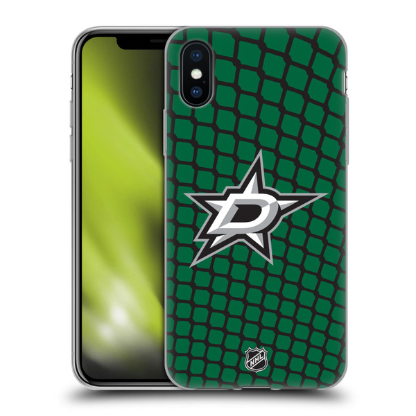 NHL Dallas Stars Net Pattern Soft Gel Case for Apple iPhone X / iPhone XS & MagSafe
