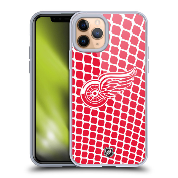 NHL Detroit Red Wings Net Pattern Soft Gel Case for Apple iPhone 11 Pro & MagSafe