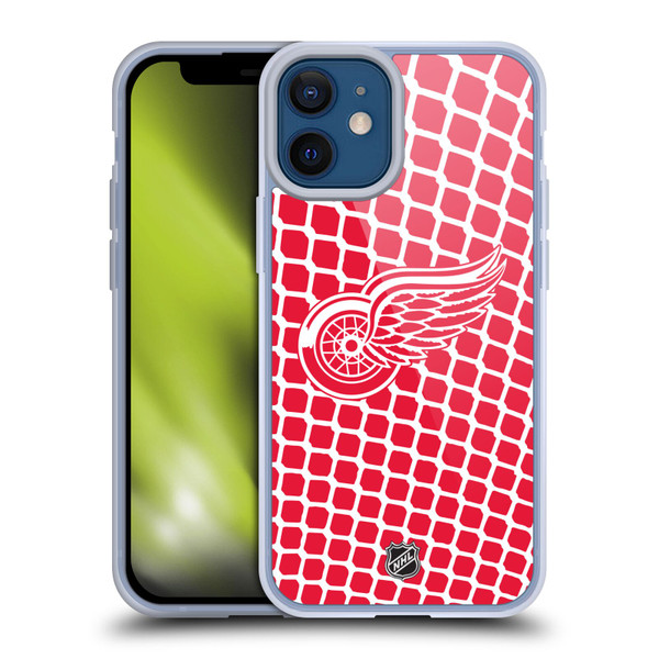 NHL Detroit Red Wings Net Pattern Soft Gel Case for Apple iPhone 12 Mini & MagSafe