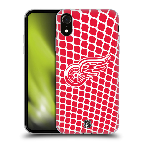 NHL Detroit Red Wings Net Pattern Soft Gel Case for Apple iPhone XR