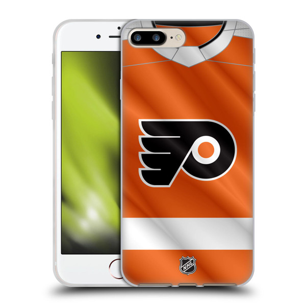 NHL Philadelphia Flyers Jersey Soft Gel Case for Apple iPhone 7 Plus / 8 Plus & MagSafe