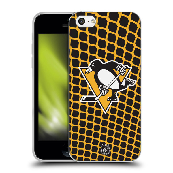 NHL Pittsburgh Penguins Net Pattern Soft Gel Case for Apple iPhone 5c