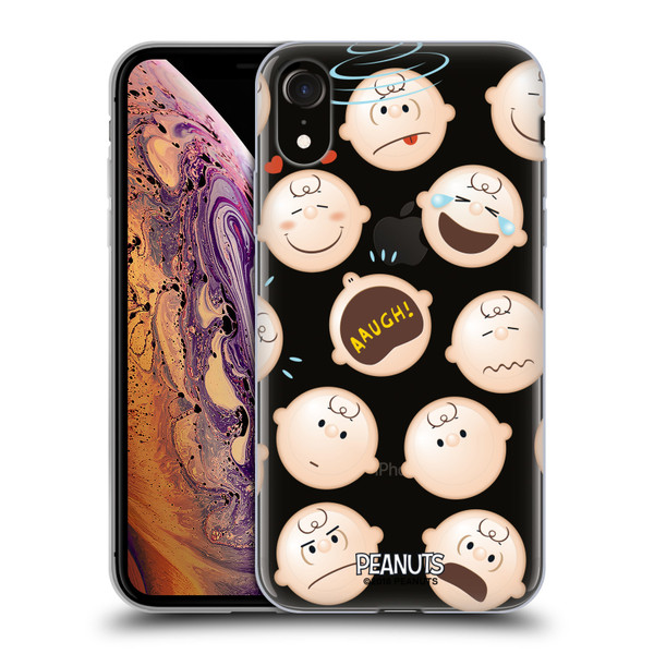 Peanuts Character Patterns Charlie Brown Soft Gel Case for Apple iPhone XR
