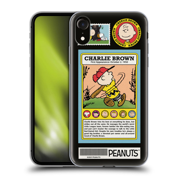 Peanuts Trends Charlie Brown Card Soft Gel Case for Apple iPhone XR