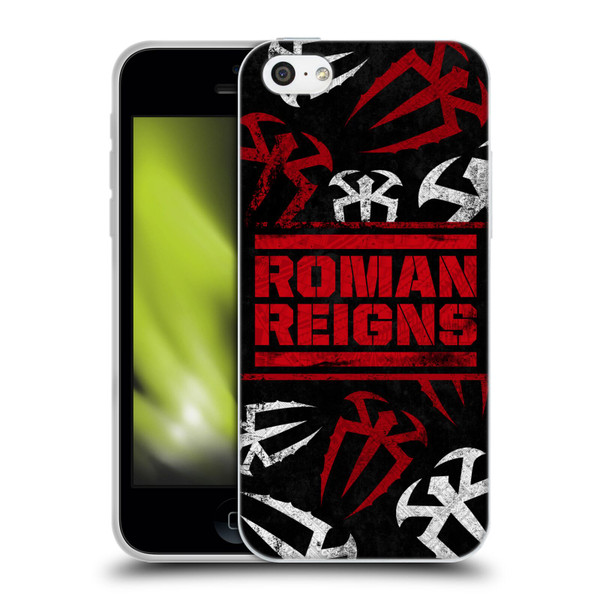 WWE Roman Reigns Logo Pattern Soft Gel Case for Apple iPhone 5c