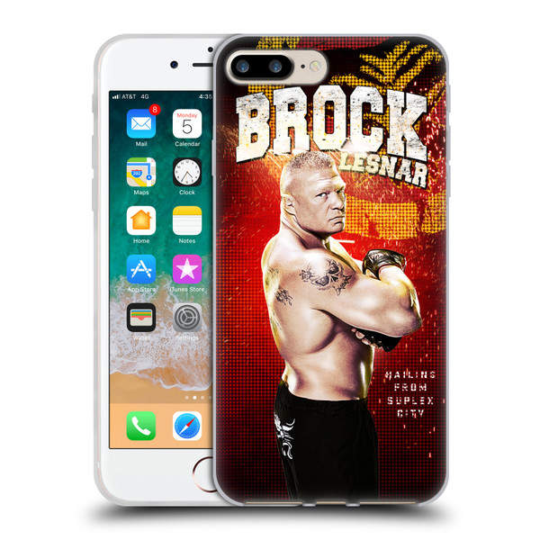 WWE Superstars Brock Lesnar Soft Gel Case for Apple iPhone 7 Plus / 8 Plus & MagSafe