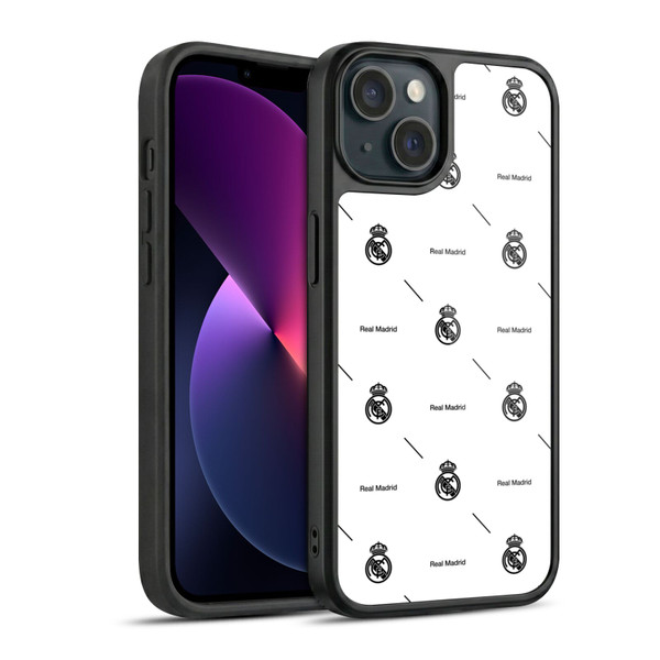 Real Madrid CF Legend Black Logo Pattern Gel Armour Case For Apple iPhone 13