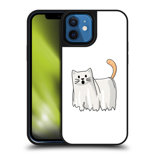 Beth Wilson Doodle Cats 2 Halloween Ghost Gel Armour Case For Apple iPhone 12 / iPhone 12 Pro