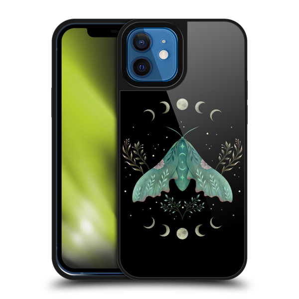 Episodic Drawing Illustration Animals Moon & Moth Gel Armour Case For Apple iPhone 12 / iPhone 12 Pro