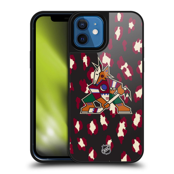 NHL Arizona Coyotes Leopard Pattern Gel Armour Case For Apple iPhone 12 / iPhone 12 Pro