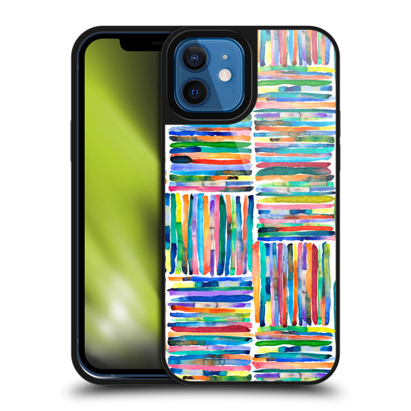 Ninola Patterns 4 Handpainted Stripes Multi Gel Armour Case For Apple iPhone 12 / iPhone 12 Pro