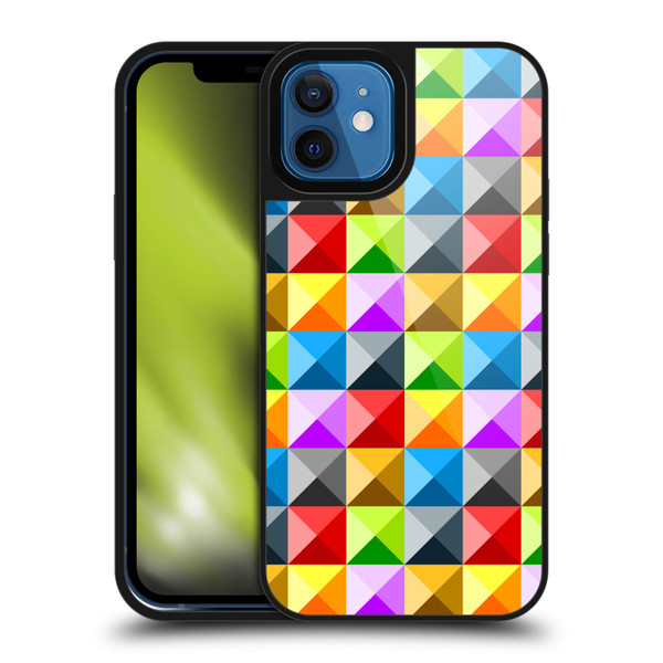 PLdesign Geometric Colourful Quarter Gel Armour Case For Apple iPhone 12 / iPhone 12 Pro