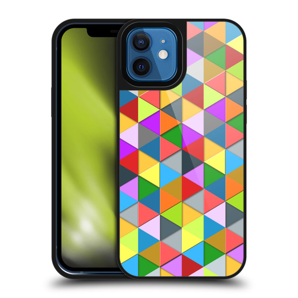 PLdesign Geometric Colourful Triangle Gel Armour Case For Apple iPhone 12 / iPhone 12 Pro