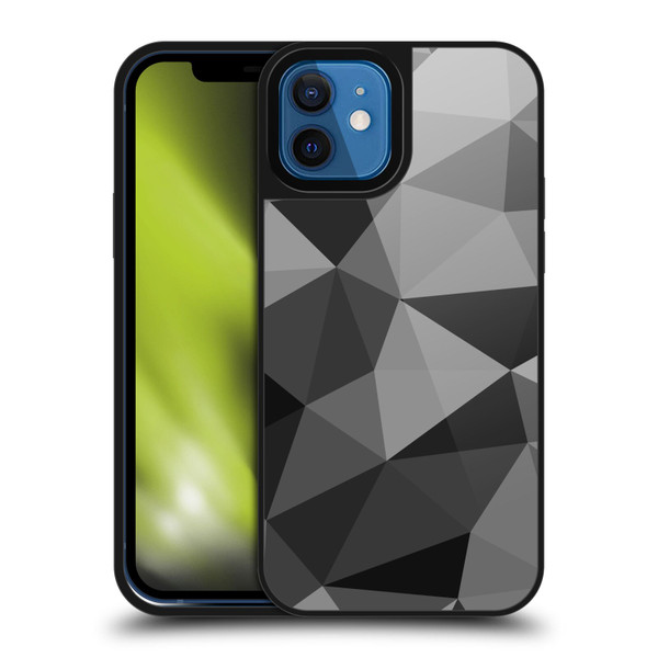 PLdesign Geometric Patterns Dark Gray Mesh Gel Armour Case For Apple iPhone 12 / iPhone 12 Pro