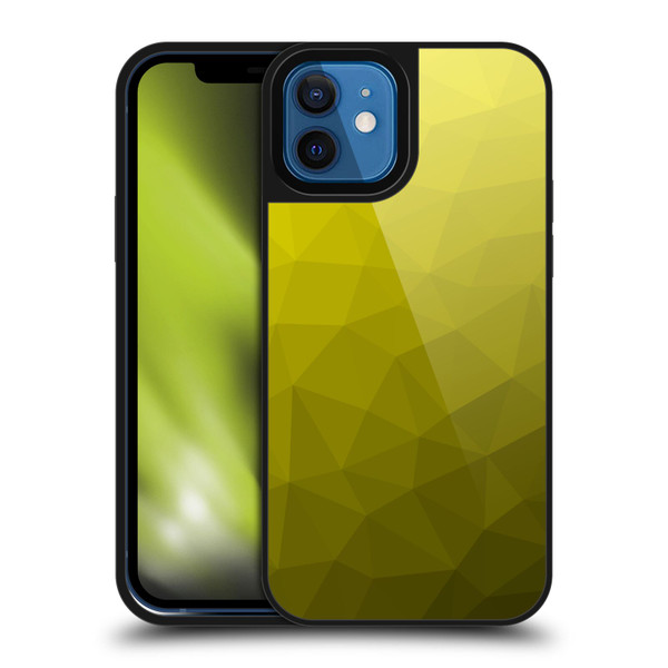 PLdesign Geometric Patterns Yellow Gradient Mesh Gel Armour Case For Apple iPhone 12 / iPhone 12 Pro