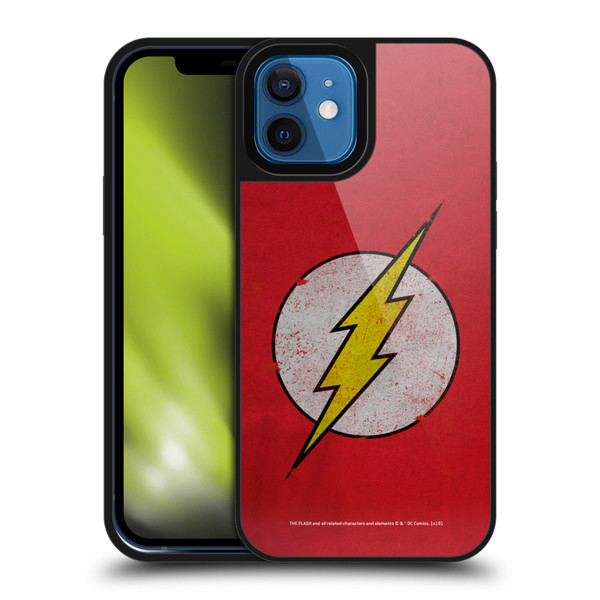 The Flash DC Comics Logo Distressed Look Gel Armour Case For Apple iPhone 12 / iPhone 12 Pro